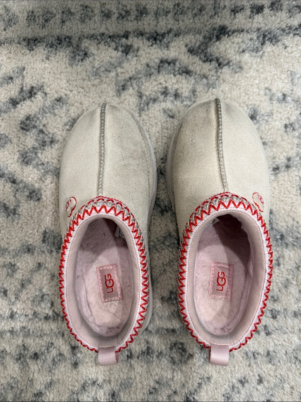 UGG Kids Tazz Love ‘26 - Beige/ Red & Pink - 2K